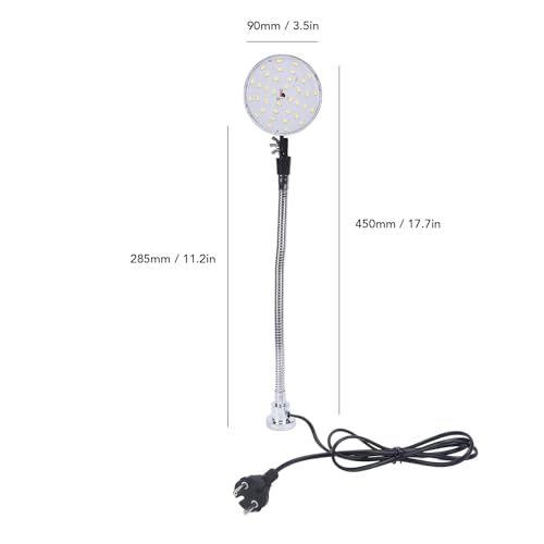 15W 1500lm 6500k Lumière Blanche avec Col en Ajustement Réglable à 360 Degrés, pour Atelier CNC Lathe Moulinling Workbench Industriel (Prise UE)