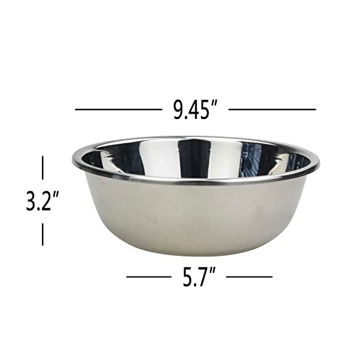 Gloreen Set Of 4 Stainless Steel Serving Bowls, Preparing And Mixing Bowls For Kitchen #TOP1
