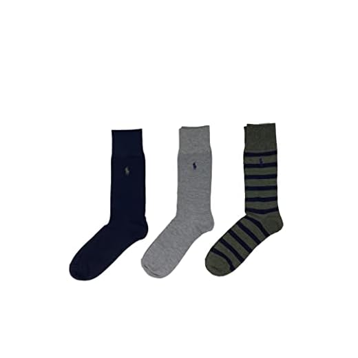 Polo Ralph Lauren Meias masculinas supermacias de malha lisa pacote com 3 (10-13, Olive(ZP899743PKN)/O_G), cinza, Cinza, 10-13