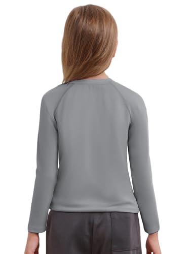 Kids Girls Sports Shirts Workout Athletic Long Sleeve T-Shirts Running Moisture-Wicking Active Top2