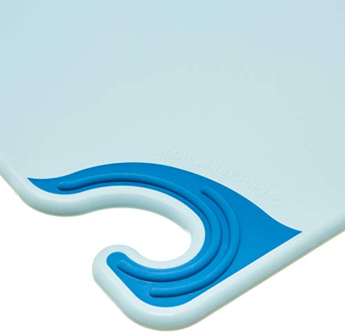 San Jamar Saf-T-Grip Plastic Cutting Board With Safety Hook, 12" x 18" x 0.5", Assorted Colors, (Set of 6) - Image 4