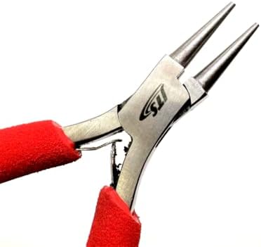 148mm Chain Nose Pliers Foam Handles Ergonomic Wire Wrapping Jewelry Making Tool By JTS