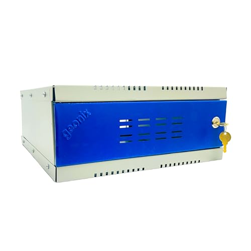 Image of Geonix DVR Rack Mini 2U| Wall Mount Network Server Rack | NVR Cabinet Box with Lock | 0.5 mm Metal Thickness