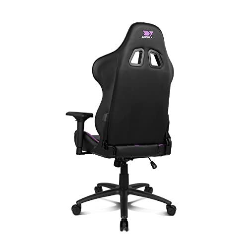 DRIFT GAMING DR350 – Ergonomischer Profi-Gaming-Stuhl mit 4D-Armlehnen, Lenden- und Nackenkissen, 135° neigbar, Leise Rollen… – Ansicht 4