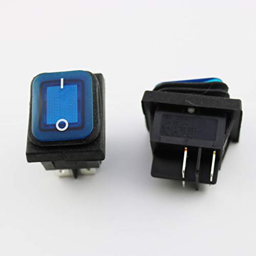 Connector and Terminal RL2 4PIN Waterproof IP65 ON/Off Boat Car Rocker Switch 10/16A AC 250V/125V - (Option:4 PIN Blue)