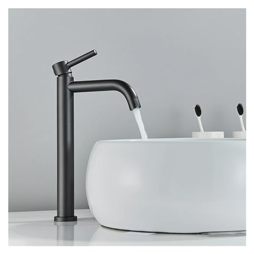 Mitigeur d'eau chaude et froide noir pour lavabo et évier de maison