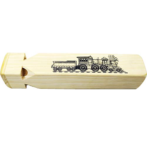 Fartime Wooden Train Whistle With A Beautiful Gift Box, 4 Tone Toddlers Educational Party Favors Toy Gift with Blast Chart for Kids