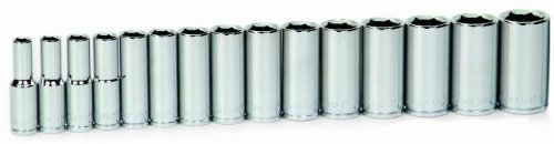 Williams 32947 15-Piece 1/2-Inch Drive Metric Deep 6 Point Socket Set