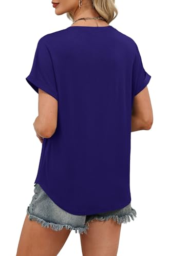 Image of WIHOLL Womens Blouses Spring Tops Short Sleeve Shirts Dressy Casual Summer Vacation Fashion Clothing 2026