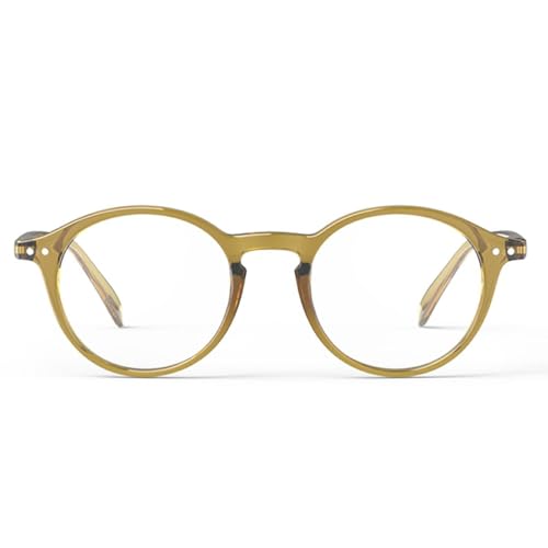 IZIPIZI Reading Shape D Golden Green Lesebrille runde, zeitlose Form, Unisex- und Universalmodell, Dioptrie: + 2.0, LMSDC236_20