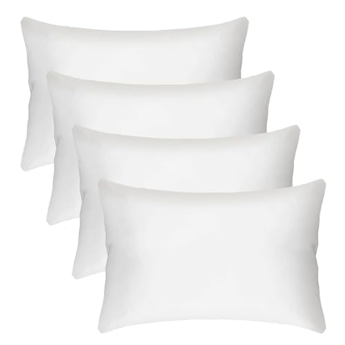 Pillowcases 4 Pack Premium Microfibre Soft Breathable & Wrinkle Resistant Easy Care Envelope Closure for Secure Fit Standard Size Pillow Covers