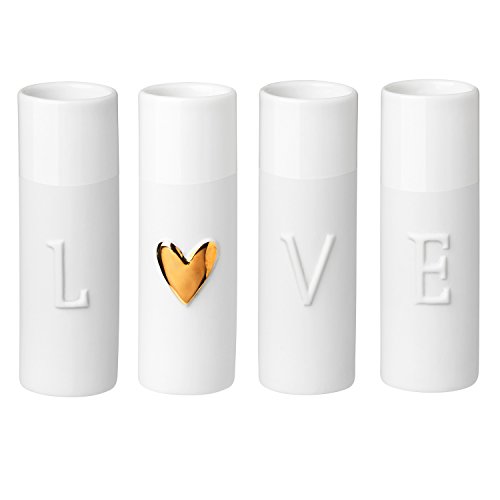 Preisvergleich Produktbild Love Minivasen, 4er Set