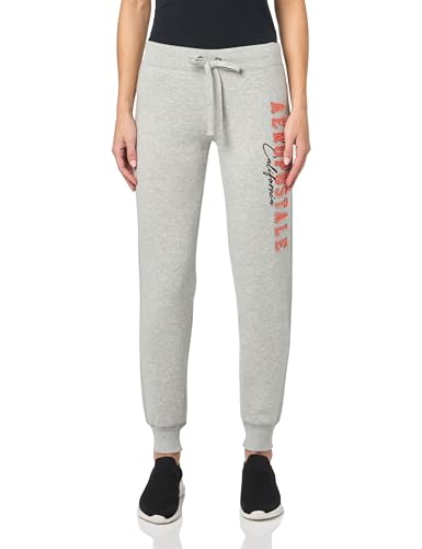 AEROPOSTALE Calça jogger feminina Aero Logo Cpolegadas/Arches-Cali, Cinza-claro mesclado, G
