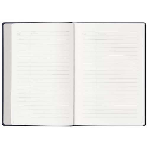 Maruman Mnemosyne Dot Grid Journal- A5, 8.5" x 6.02", 120 Sheets / 240 Pages, 5mm Doted Notebook, Book-bound With Premium Navy Hardcover, Includes Bookmark & Elastic Closure, Made in Japan by Maruman - Image 7