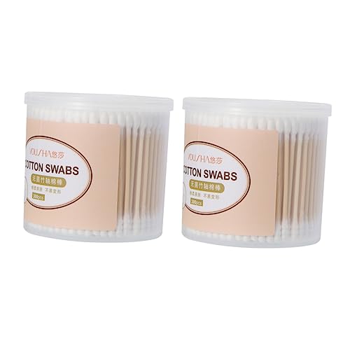 FOMIYES 600pcs Double-headed Makeup Cotton Swabs Precision Tip Facial Pads Ideal for Home Travel Daily Use