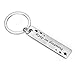 HIUYOO Porte Clé pour Papa Assiette Longue Gravé Keep on Dreaming Porte Clefs Acier Inoxydable Argent