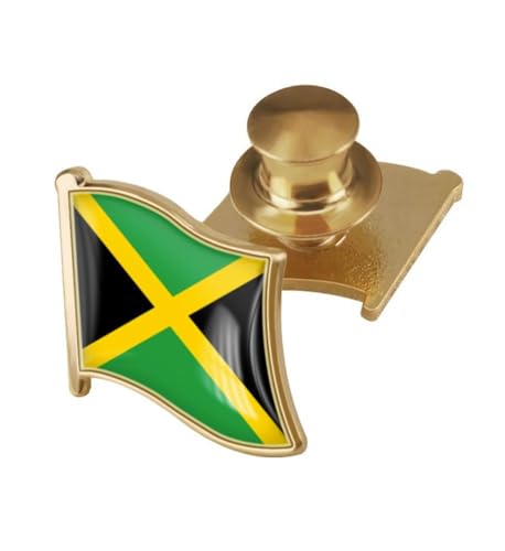 Image of vmcoatdu Country Flag Backs Locking Pin Keepers Locking Clasp Pin Badge International Travel Brooch Metal Alloy Souvenir Pin 0.75x0.7 Inch Small Pin