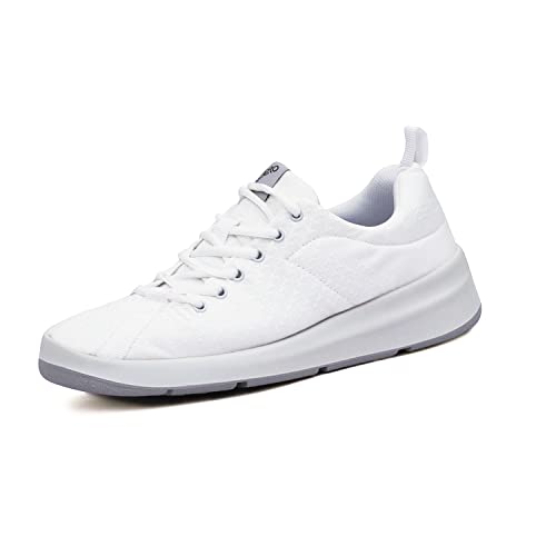 Image of Plaeto Mens Revive Casual Sneakers - All White, 9UK