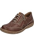 Josef Seibel Damen Low-Top Sneaker Neele 54,Weite G (Normal),Wechselfußbett,Freizeitschuhe,Laufschuhe,schnürer,Braun (Brandy-Kombi),44 EU
