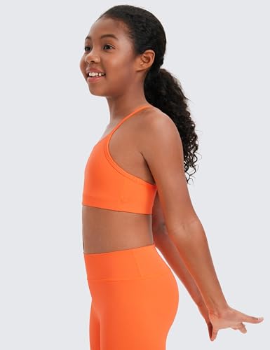 Image of CRZ YOGA Girls Butterluxe Y Back Sports Bra | Light Support, Removable Pads, Yoga, Athletic, Extremely Soft, Scoop Neck, Spaghetti Straps, for Teen