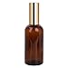 Foraineam 9 Pack 100ml / 3.4 oz. Amber Glass Spray Bottle with Atomizer, Fine Mist Spray, Refillable Container for Perfume, Cleaning Products, Essential Oils