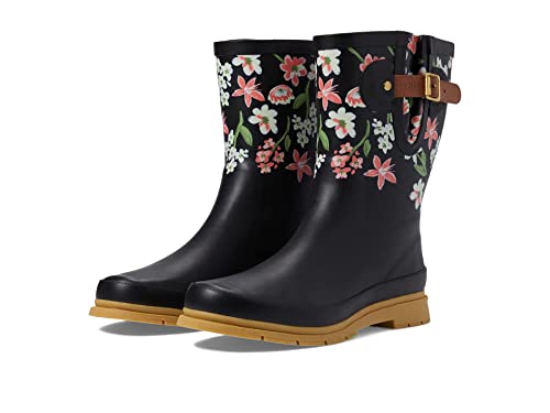 Image of Western Chief Women's Waterproof Mid Rain Boots | Ladies pull on mid rain boots with adjustable buckle, cushioned insole, and rubber outsole for wet weather and outdoor wear.