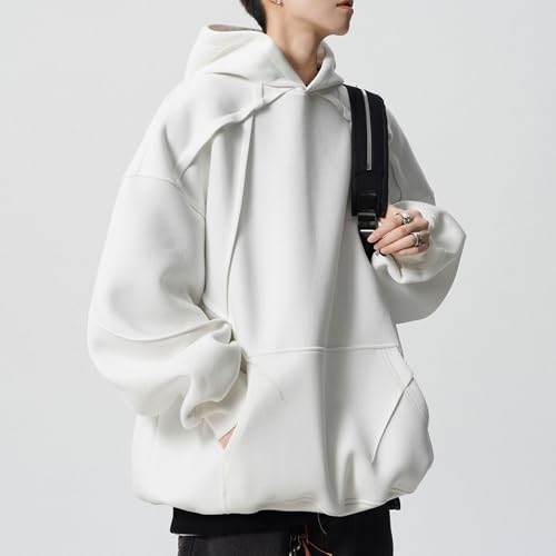 Men's Modern Hoodies Solid Color Pullover Long Sleeve Streetwear Sweatshirts Fall Winter2