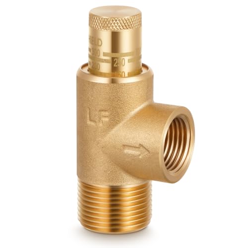 Otoolling 1/2" x 3/4" Poppet Adjustable Relief Valve Pressure Relief