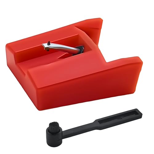 1 Pack Diamond Turntable Record Player Needle with Cleaning Brush, Turntable Stylus Replacement for Most LP Vinyl Players with Ceramic Cartridge, Compatible with Model CR24003A,CR2402C,CR2413A,CR245