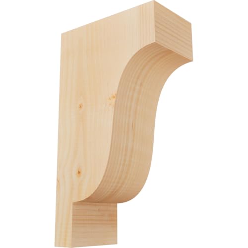 Ekena Millwork COR06X10X18NEW00SDF 5 1/2"W x 10"D x 18"H Newport Smooth Corbel, Douglas Fir