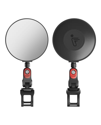Rear-view Mirror Compatible with Ninebot by Segway All KickScooter MAX G2 F3 E2 PRO ZT3 Pro GT3 (Except Air T15) Adjustable Wide Angle HD Vision Scooter Rearview Mirrors Original Accessories 1 Pair