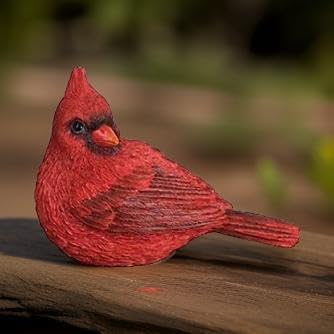 置物  Birds Red Cardinal Amazon.com : Claratut Mini Red Cardinal Bird Ornament On A