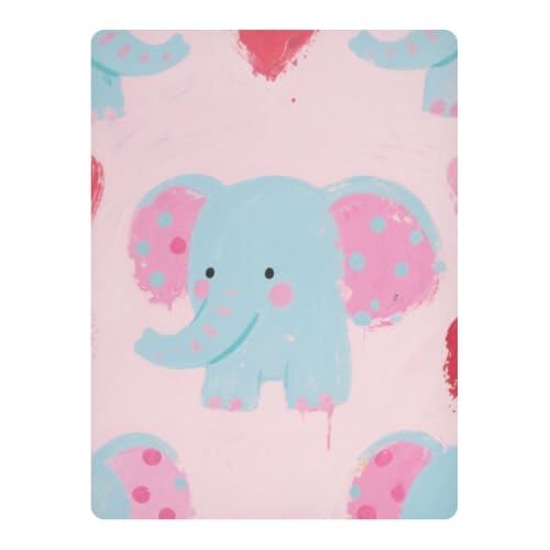 Literie imperméable bébé éléphant bleu pour lit de 132x71 cm