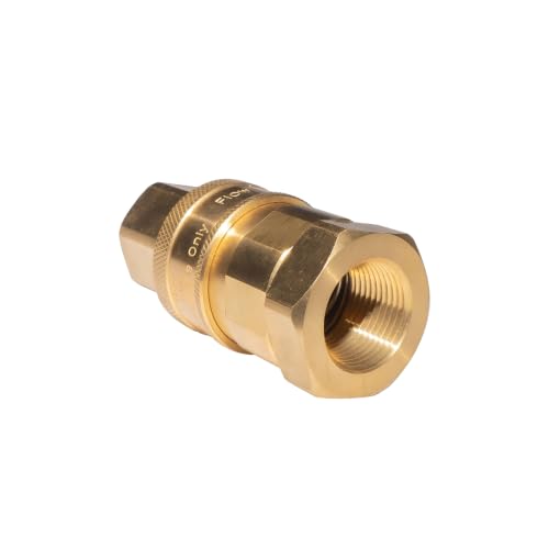 Brass Quick-Connect Fittings for 3/4-inch Gas Hoses Featuring 3/4-inch Double Female NPT Threads for Gas Hose Connections Suitable for Kitchen Appliances and Indoor Applications