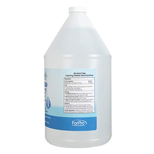 Forpro Alcohol-Free Foaming Instant Hand Sanitizer, Moisturizing, Dye And Fragrance Free Sanitizer, 1 Gallon Refill #TOP2