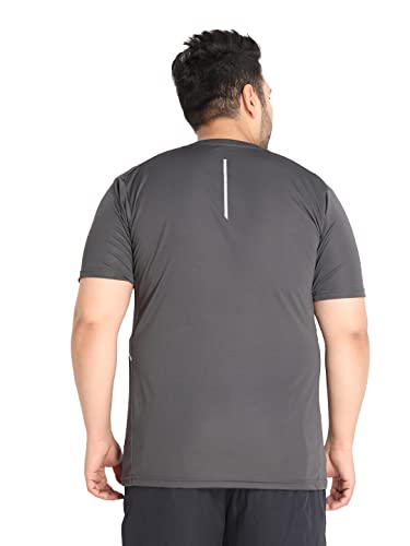 Image of CHKOKKO Men's Polyester Regular Fit Solid Sports T-Shirt