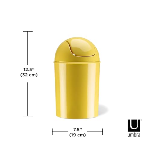 Image of Umbra Mini Waste Can, 1-1 /2 Gallon with Swing Lid (Yellow)