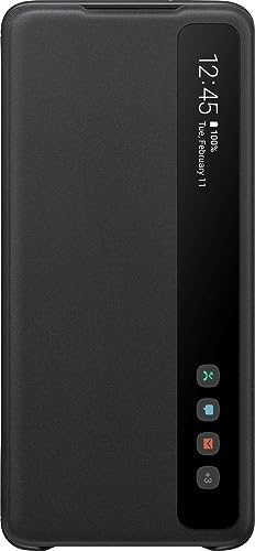 Samsung - Funda Clear View para Galaxy S20+, negro - 6.7 pulgadas