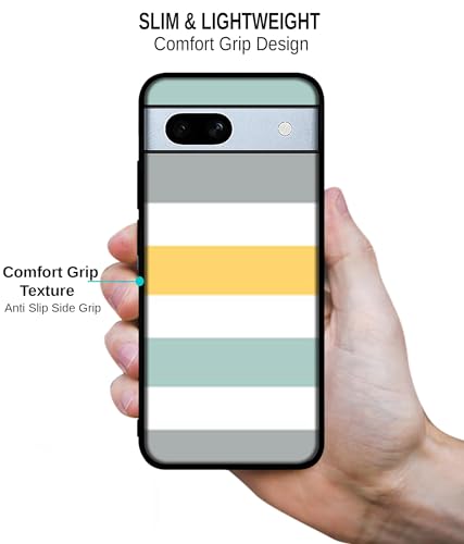 Image of Line Texture Design Premium 2D Printed Metal Back Case Cover for Google Pixel 7A 5G