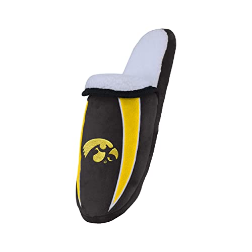 Image of FOCO mens NCAA College Team Logo Sherpa Moccasin Slippers
