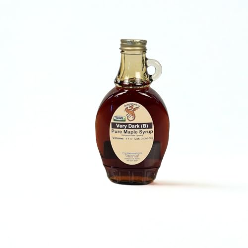 Pure Maple Syrup - Very Dark Color And Strong Taste Grade - Best Grade Cooking - By Dragonwood (8 fl oz)