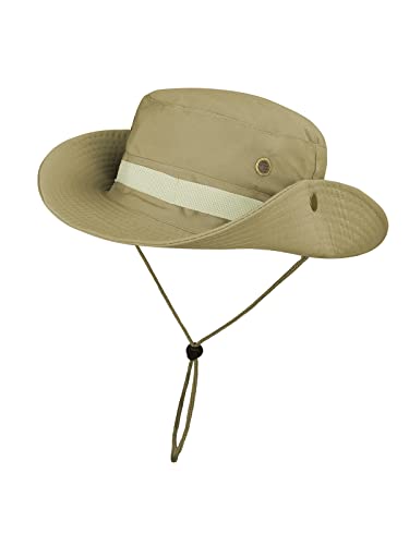 Image of Baby Sun Hat UPF 50+ Sun Protective Toddler Bucket Hat Summer Kids Beach Hats Wide Brim Outdoor Play Hat for Boys Girls