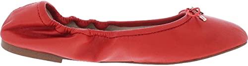 Image of Sam Edelman Felicia Campfire Red Slip On Rounded Toe Bow Detail Ballet Flats (Campfire Red, 9.0)