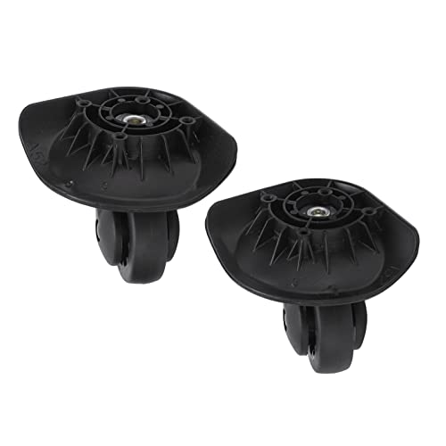 Suitcase Caster, 1 Pair Luggage Swivel Casters Swivel Wheels Repalcement for Suitcase Black A52
