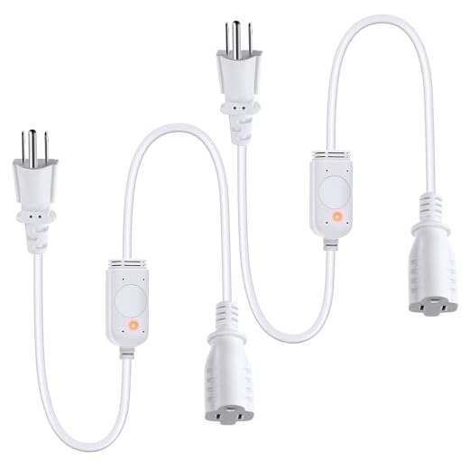 Feekoon 2 Pack Thermostat Extension Cord On at 32 ℉/ 50 ℉, Thermostatically Controlled Self Regulating Extension Power Cable Compatible with Thermal Outlet Plug for Cold Weather Pond De icers