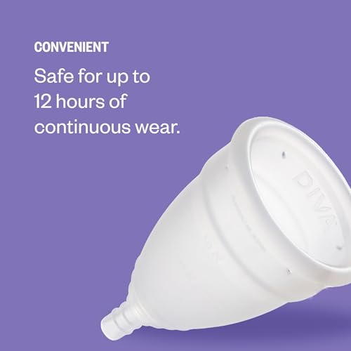 Image of DIVA Cup Model 2 & Pouch - Medical Grade Silicone Cup for Period Care - Reusable Menstrual Cup - Up to 12 Hours of Wear - Model 2 (For Wide Vaginal Canals, Post-Partum & Ages 35+) Plus Retro DivaPouch