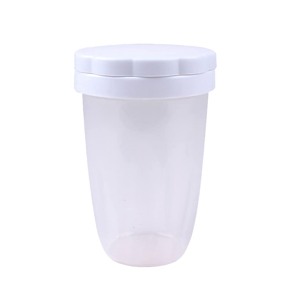 HugeDE Plastic Flour & Powder Shaker - Large Sugar, Pepper, Spice & Baking Flour Sifter with Lid for Cocoa & Cinnamon