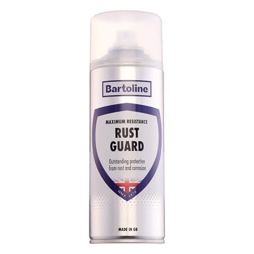 Bartoline Rust Guard Spray 13.5 oz - Satin Finish Rust Protection for Metal Tools Vehicles Gates & Outdoor Equipment Weather & UV Resistant - 400 ml