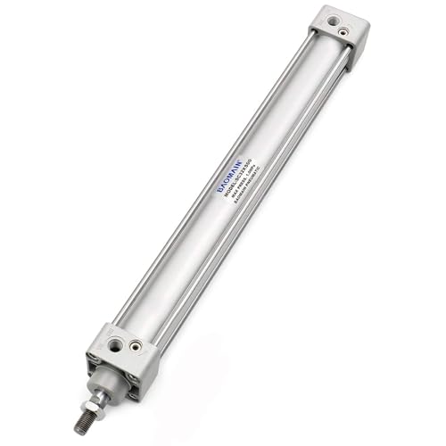 Baomain Pneumatic Air Cylinder SC 32 x 500,PT 1/8, Bore 1 1/4 inch(32mm), Stroke 20 inch(500mm),Dual Action 1 Mpa,for Industrial Machinery