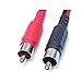 GaoZhuo 2-Pack RCA Male to Speaker Wire Adapter Cable, 5.5-inch/14cm - Black/Red, Audio Video Conversion for Amplifiers and Audio Receivers
